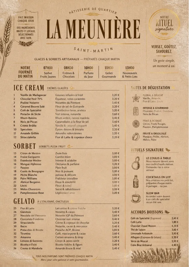 Bakery Rustic dessert-menu menu template preview