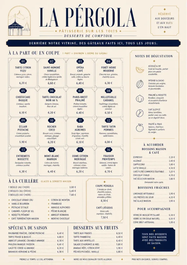 Cafe Dessert Case dessert-menu menu template preview