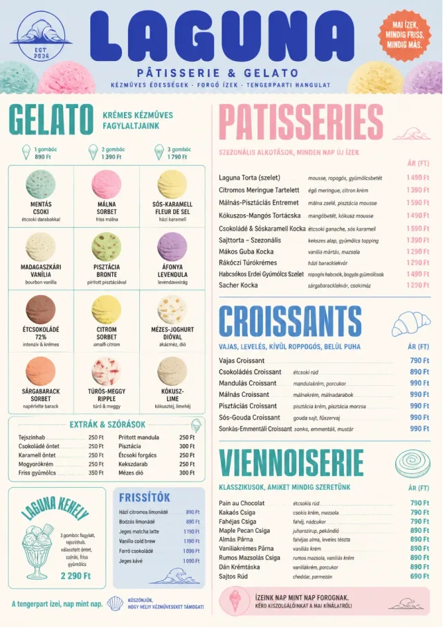 Gelato Bright dessert-menu menu template preview