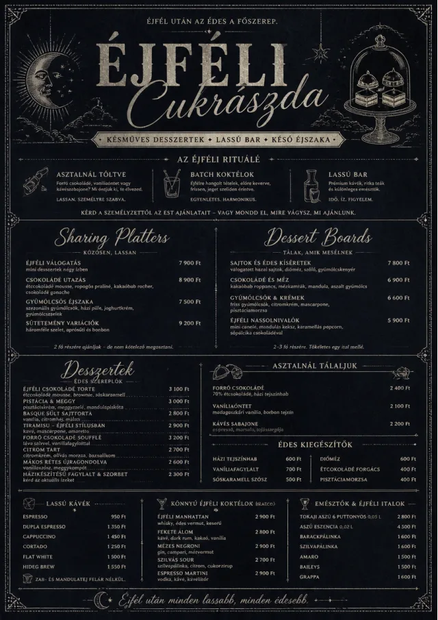 Midnight Sweets dessert-menu menu template preview