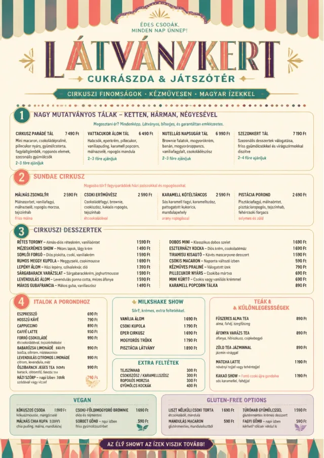 Carnival Treats dessert-menu menu template preview