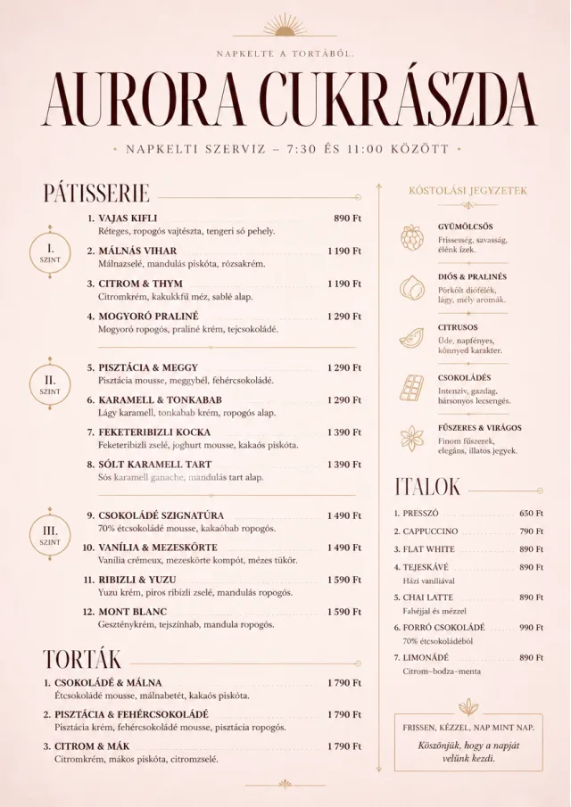Patisserie Counter dessert-menu menu template preview