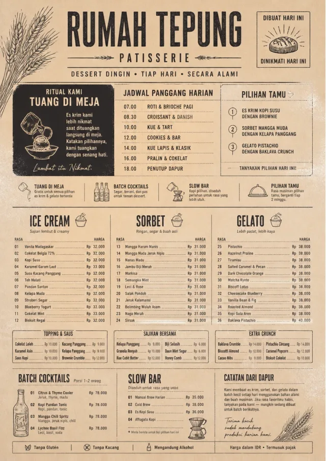 Bakery Rustic dessert-menu menu template preview