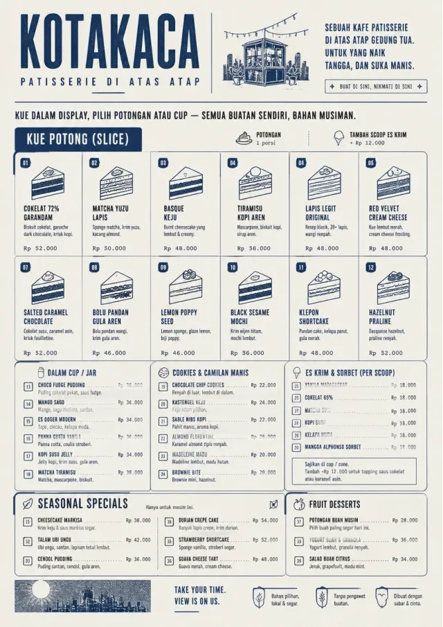 Cafe Dessert Case dessert-menu menu template preview