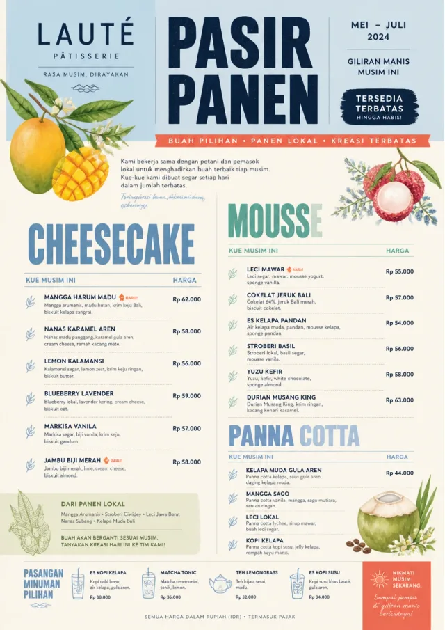 Seasonal Pastry dessert-menu menu template preview