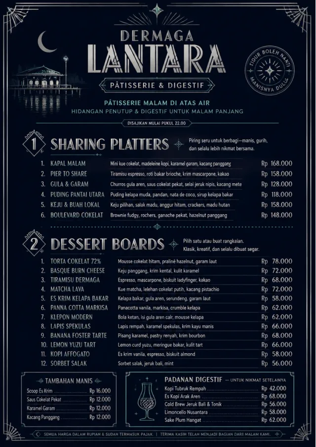 Midnight Sweets dessert-menu menu template preview