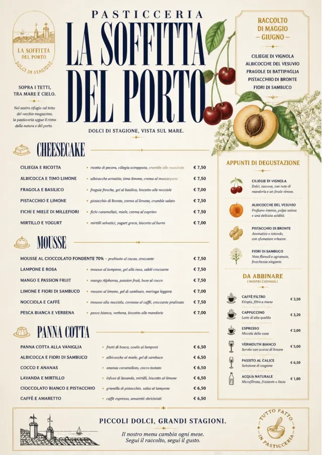 Seasonal Pastry dessert-menu menu template preview