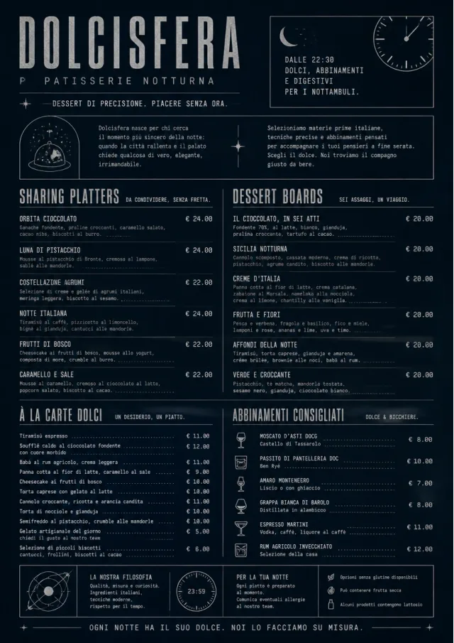 Midnight Sweets dessert-menu menu template preview