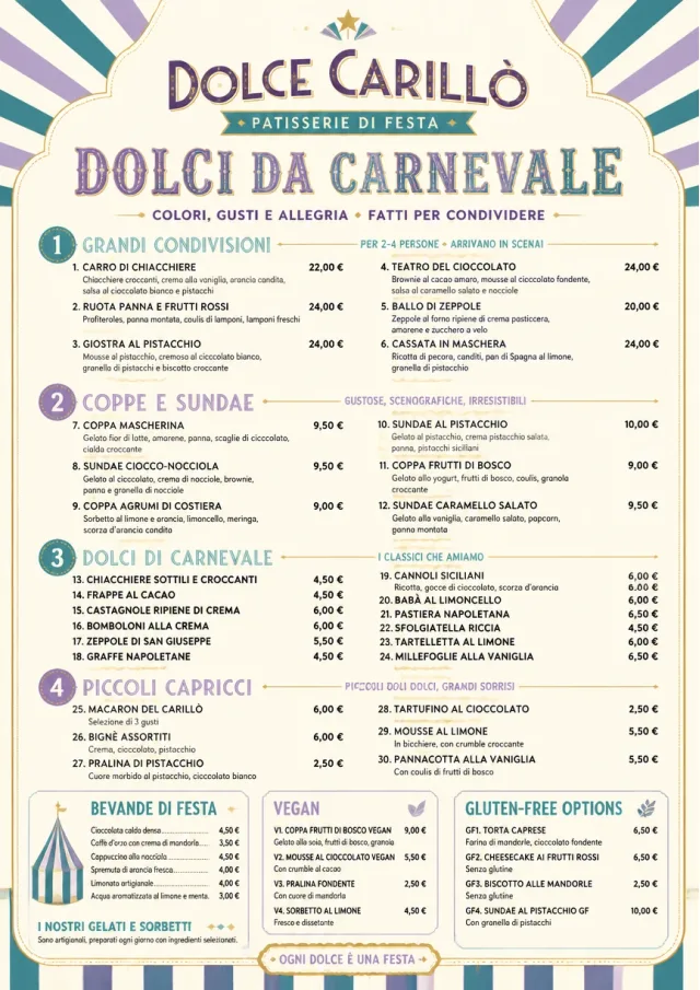 Carnival Treats dessert-menu menu template preview