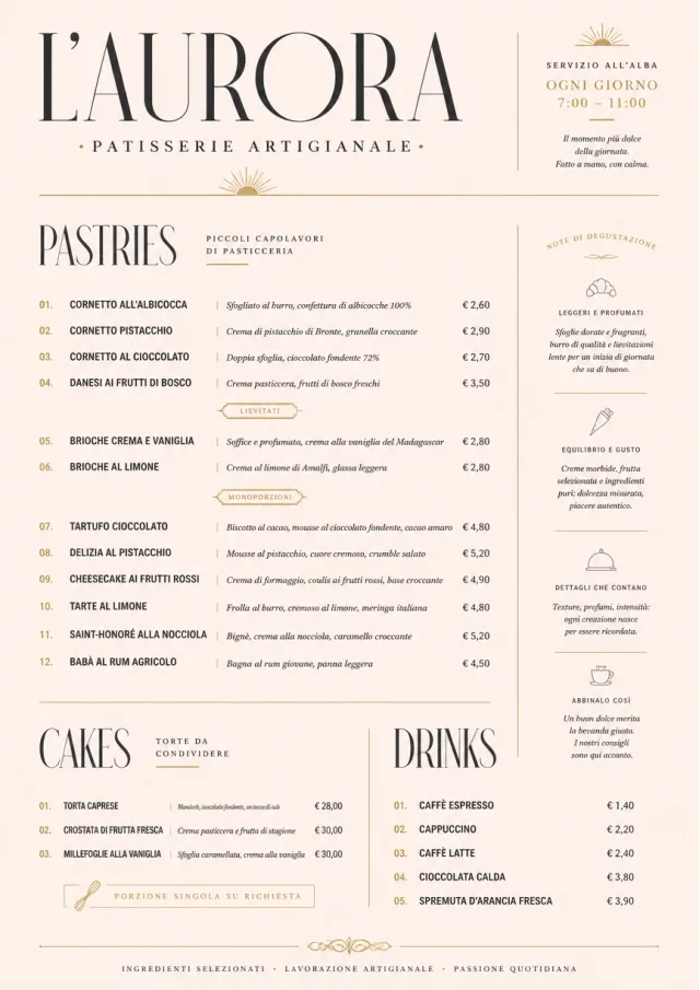 Patisserie Counter dessert-menu menu template preview