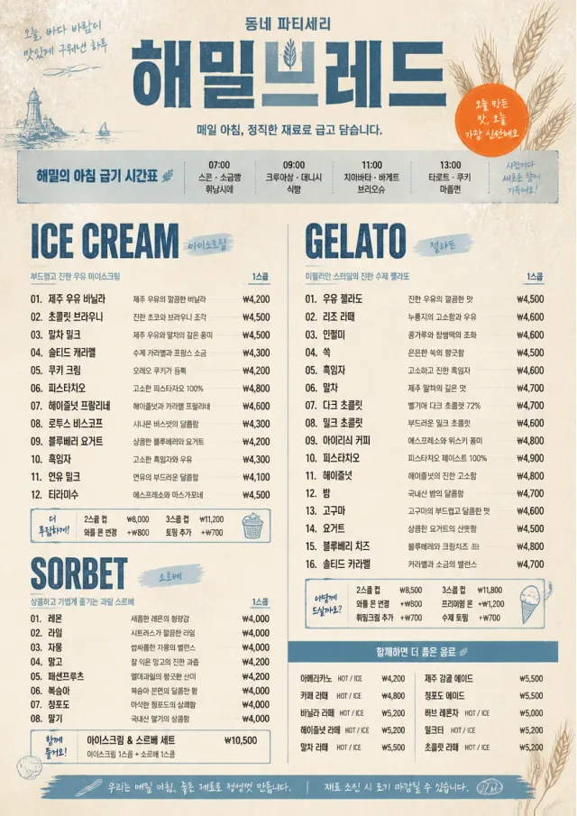 Bakery Rustic dessert-menu menu template preview