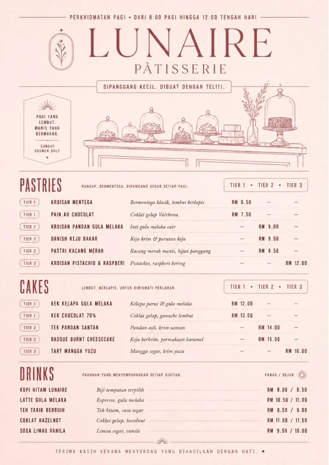 Patisserie Counter dessert-menu menu template preview