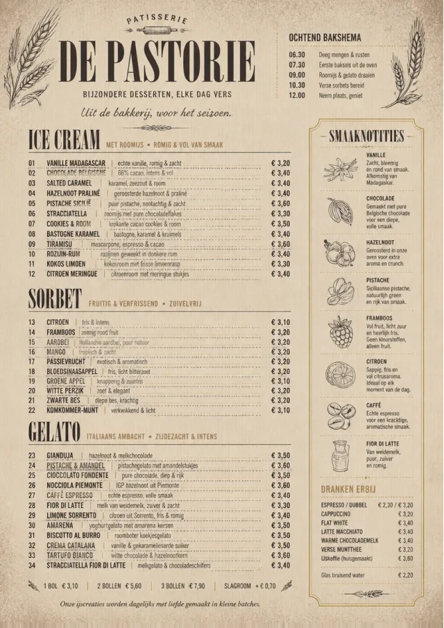 Bakery Rustic dessert-menu menu template preview