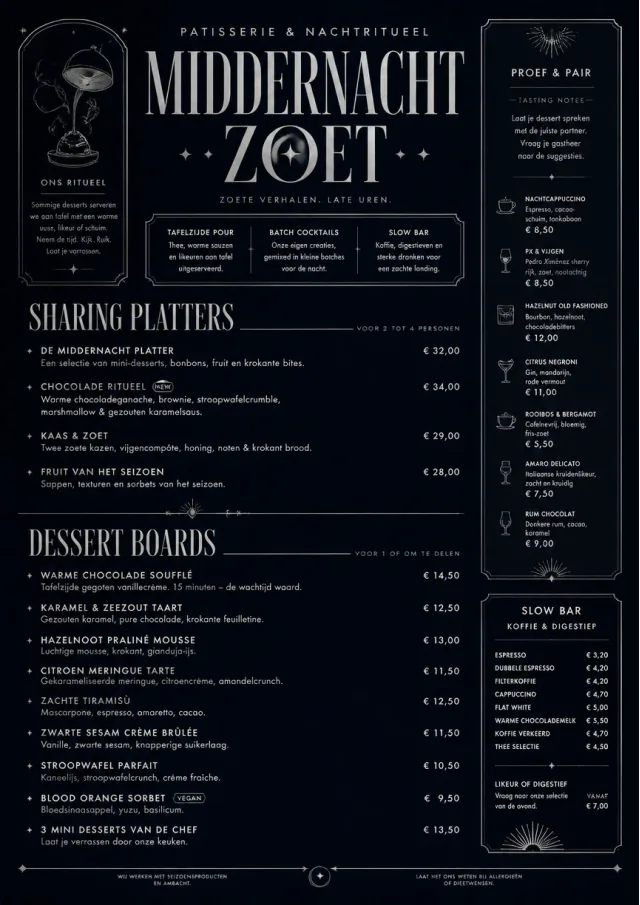 Midnight Sweets dessert-menu menu template preview