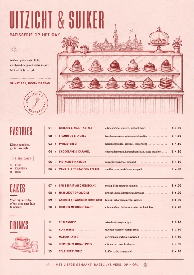Patisserie Counter dessert-menu menu template preview