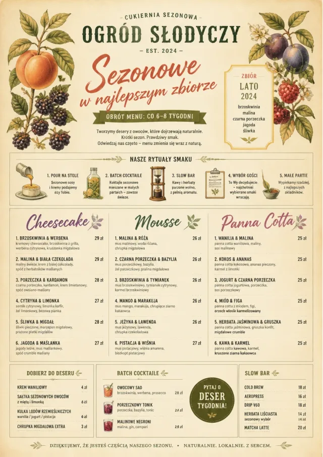 Seasonal Pastry dessert-menu menu template preview