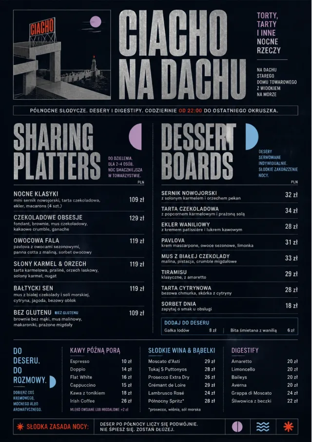 Midnight Sweets dessert-menu menu template preview