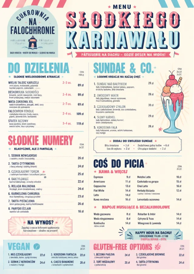 Carnival Treats dessert-menu menu template preview