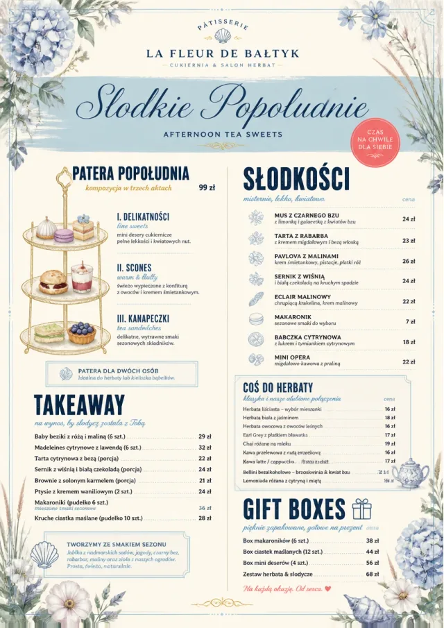 Afternoon Tea Sweets dessert-menu menu template preview