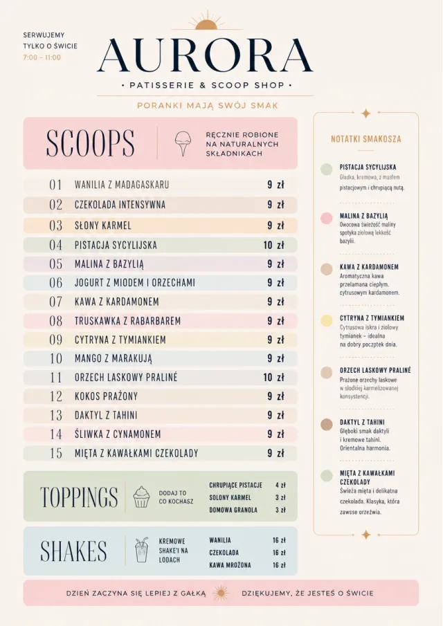 Scoop Shop Lite dessert-menu menu template preview