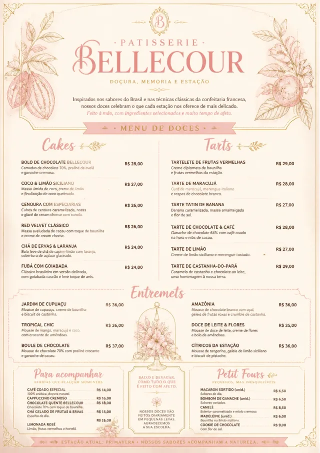 Patisserie Elegant dessert-menu menu template preview
