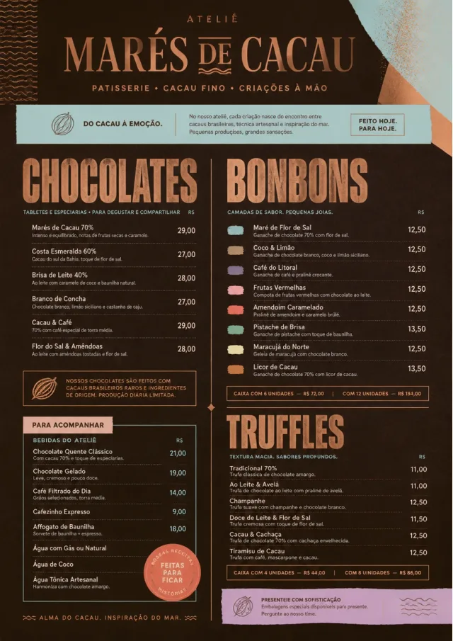 Chocolate Atelier dessert-menu menu template preview