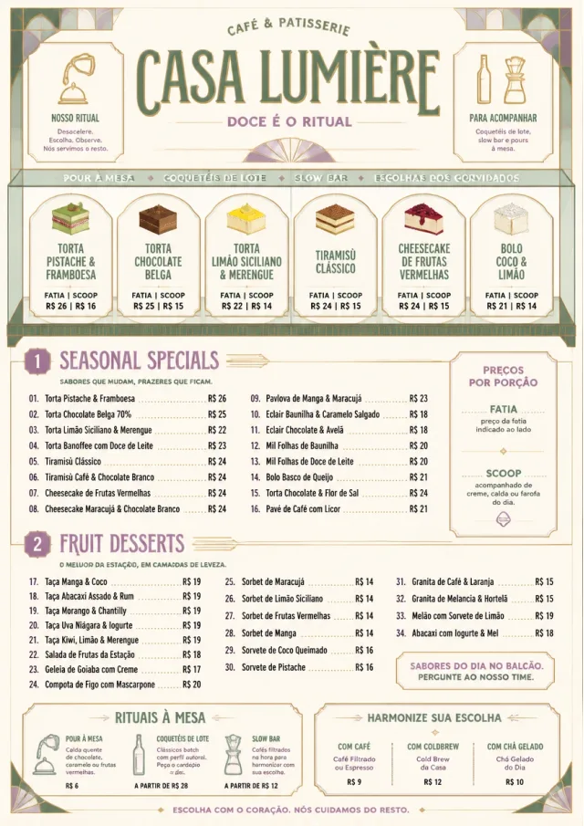 Cafe Dessert Case dessert-menu menu template preview