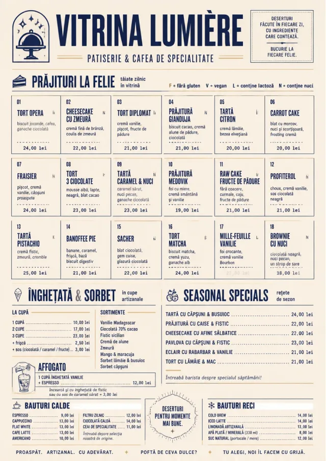 Cafe Dessert Case dessert-menu menu template preview