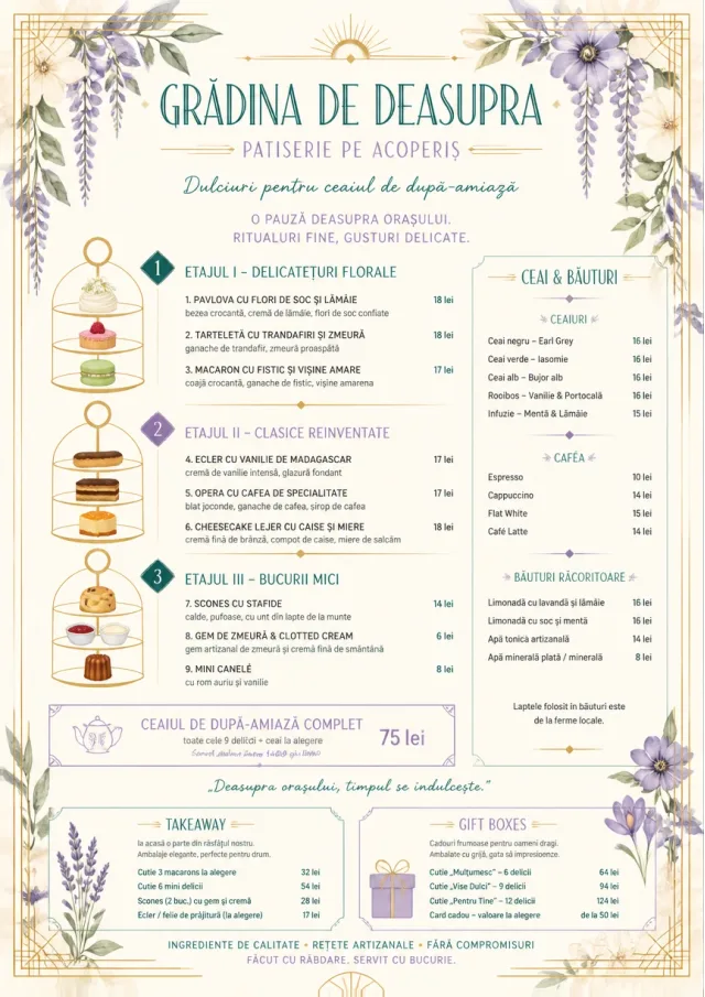 Afternoon Tea Sweets dessert-menu menu template preview