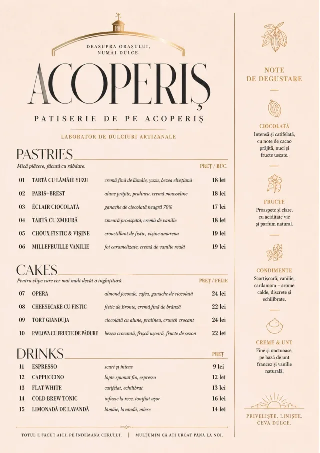 Patisserie Counter dessert-menu menu template preview