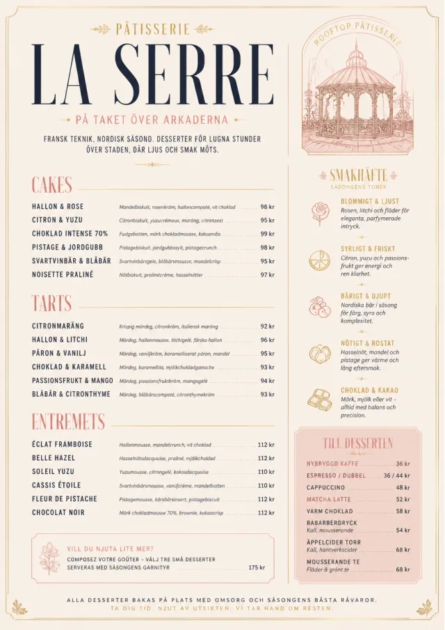 Patisserie Elegant dessert-menu menu template preview