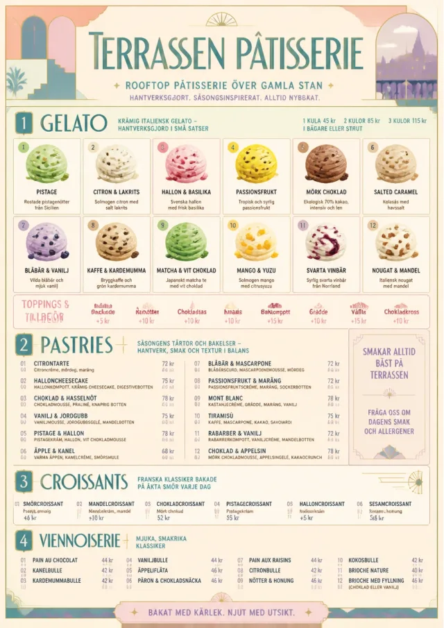 Gelato Bright dessert-menu menu template preview