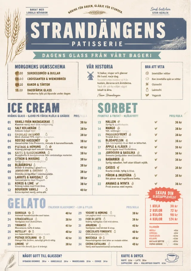 Bakery Rustic dessert-menu menu template preview
