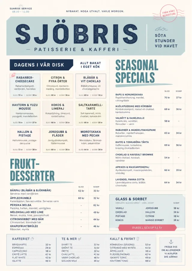 Cafe Dessert Case dessert-menu menu template preview