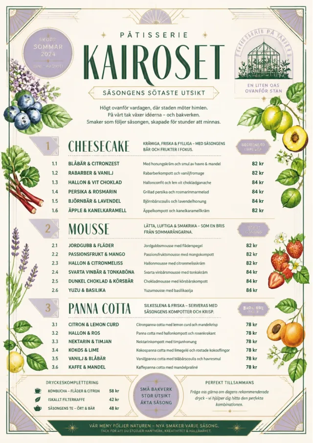 Seasonal Pastry dessert-menu menu template preview
