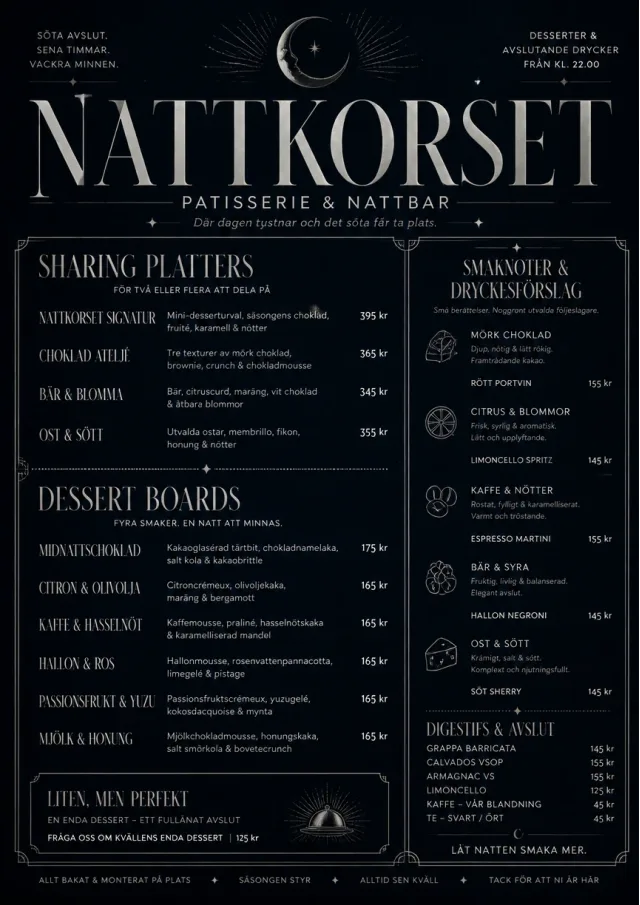Midnight Sweets dessert-menu menu template preview
