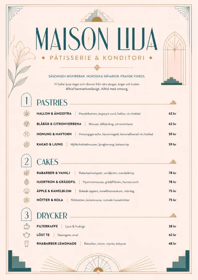 Patisserie Counter dessert-menu menu template preview