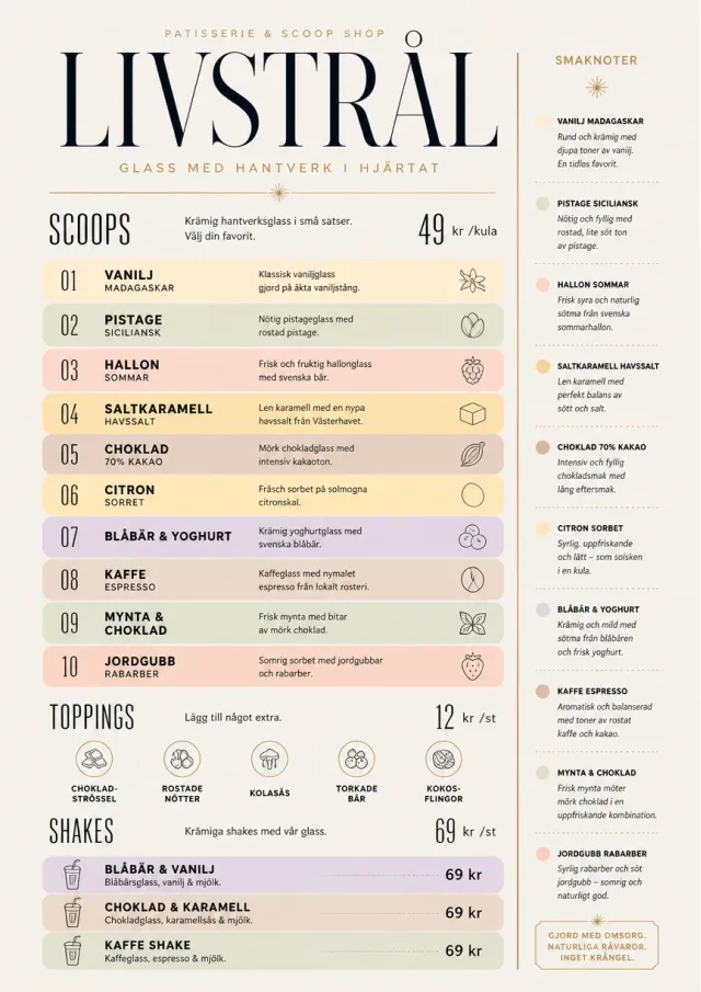Scoop Shop Lite dessert-menu menu template preview