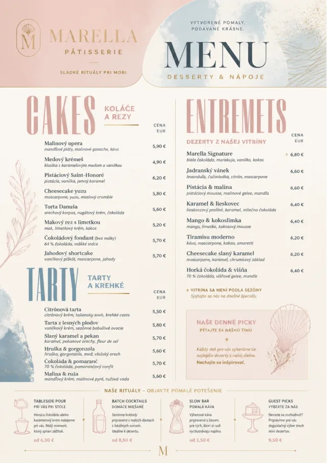 Patisserie Elegant dessert-menu menu template preview