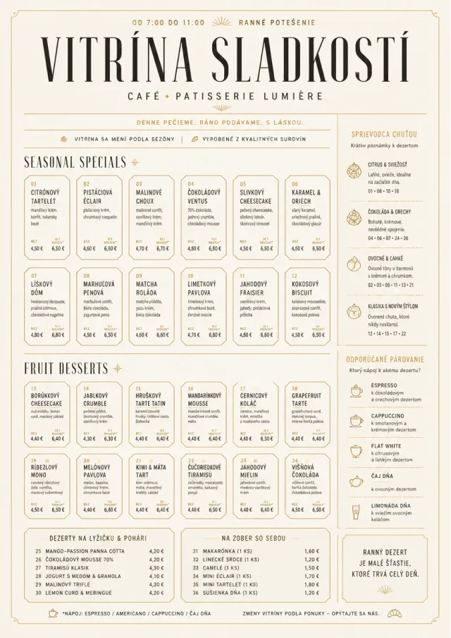 Cafe Dessert Case dessert-menu menu template preview