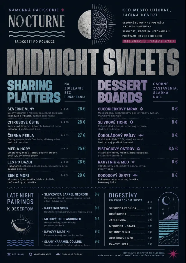 Midnight Sweets dessert-menu menu template preview