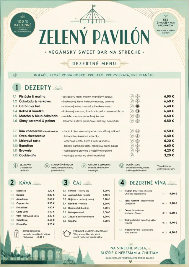 Vegan Sweet Bar dessert-menu menu template preview