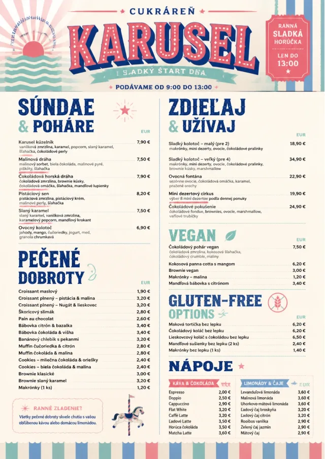 Carnival Treats dessert-menu menu template preview