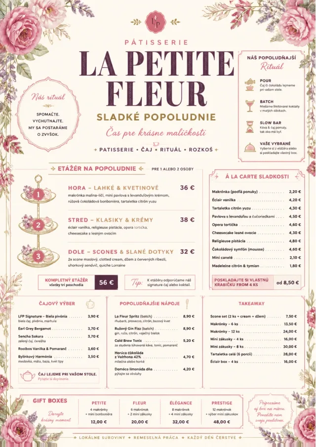 Afternoon Tea Sweets dessert-menu menu template preview