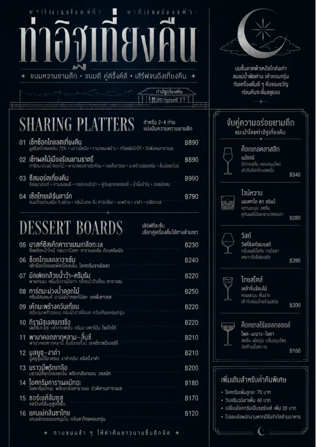 Midnight Sweets dessert-menu menu template preview