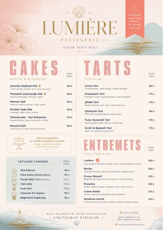 Patisserie Elegant dessert-menu menu template preview