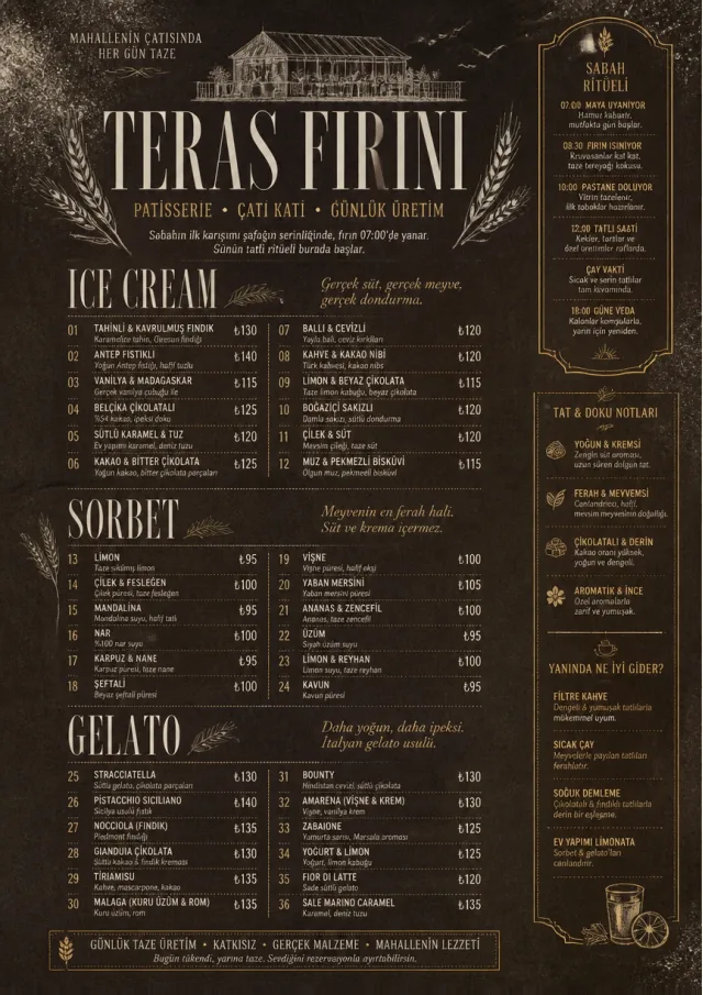 Bakery Rustic dessert-menu menu template preview