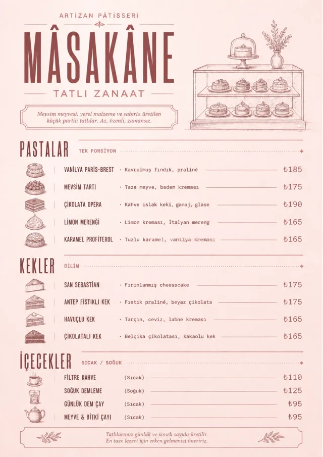 Patisserie Counter dessert-menu menu template preview