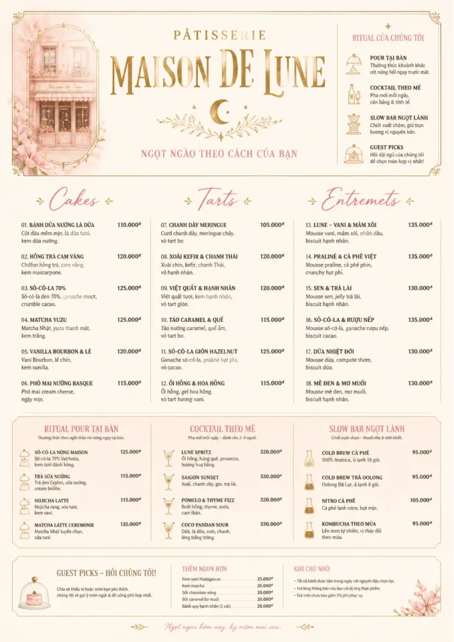 Patisserie Elegant dessert-menu menu template preview