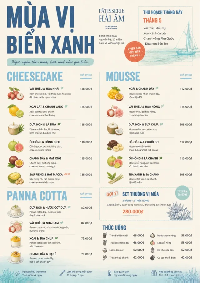 Seasonal Pastry dessert-menu menu template preview